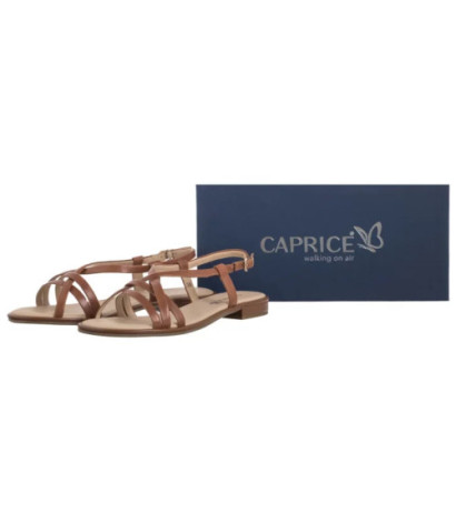 Caprice Brązowe 9-28100-44 303 Cognac Nappa (CP438-b) sandalai
