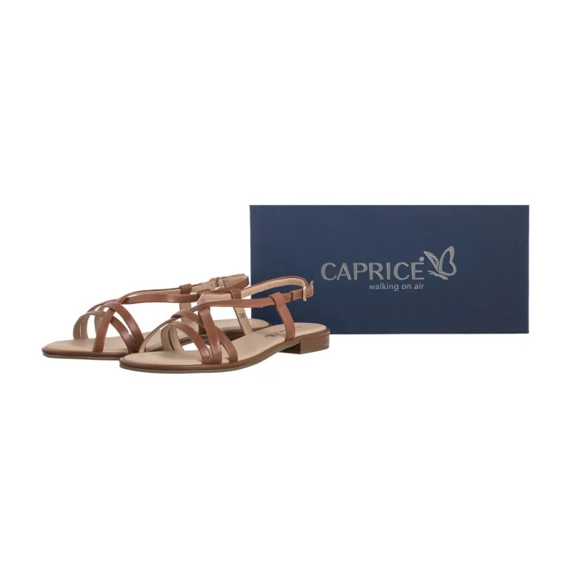 Caprice Brązowe 9-28100-44 303 Cognac Nappa (CP438-b) sandalai