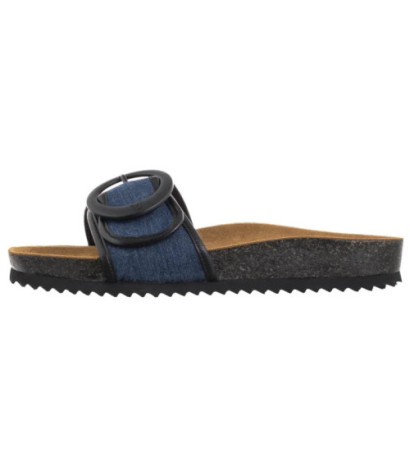 Caprice Granatowe 9-27400-44 891 Jeans/Black  (CP442-a) Moteriški batai/šlepetės