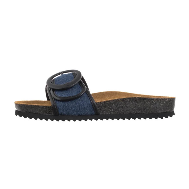 Caprice Granatowe 9-27400-44 891 Jeans/Black  (CP442-a) Moteriški batai/šlepetės