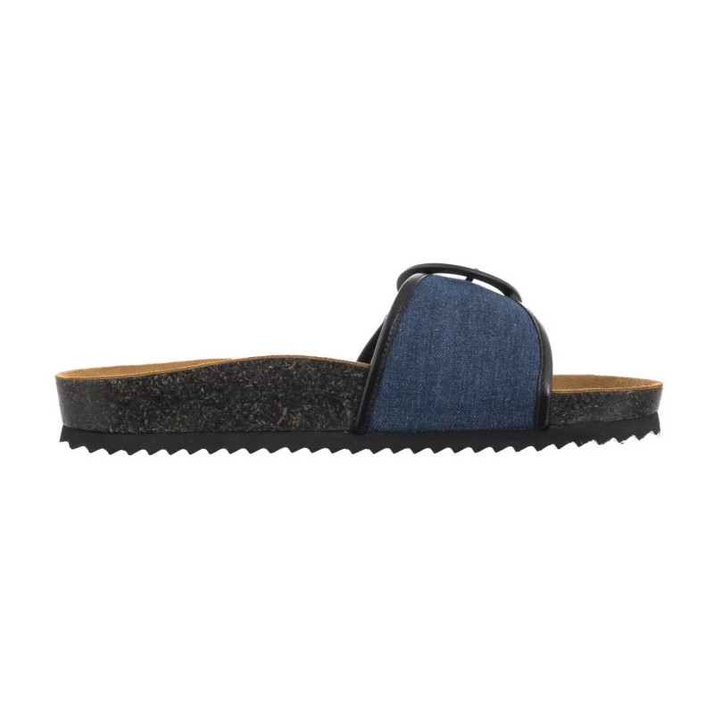 Caprice Granatowe 9-27400-44 891 Jeans/Black  (CP442-a) Moteriški batai/šlepetės