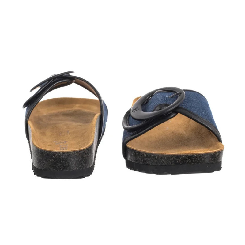 Caprice Granatowe 9-27400-44 891 Jeans/Black  (CP442-a) Moteriški batai/šlepetės