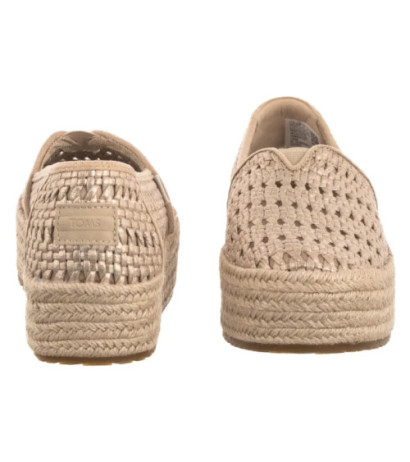 Toms Valencia Champagne Metallic Basket Weave 10021921 (TS52-a) bateliai