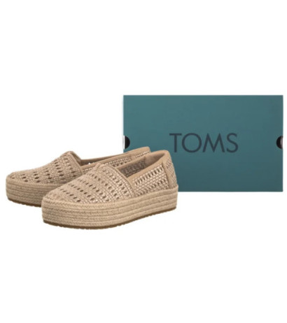 Toms Valencia Champagne Metallic Basket Weave 10021921 (TS52-a) bateliai
