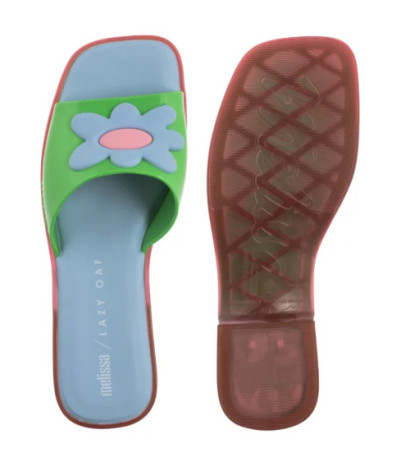 Melissa Shape+Lazy Oaf AD 33566/AA387 Pink/Green/Blue (ML364-b) Moteriški batai/šlepetės