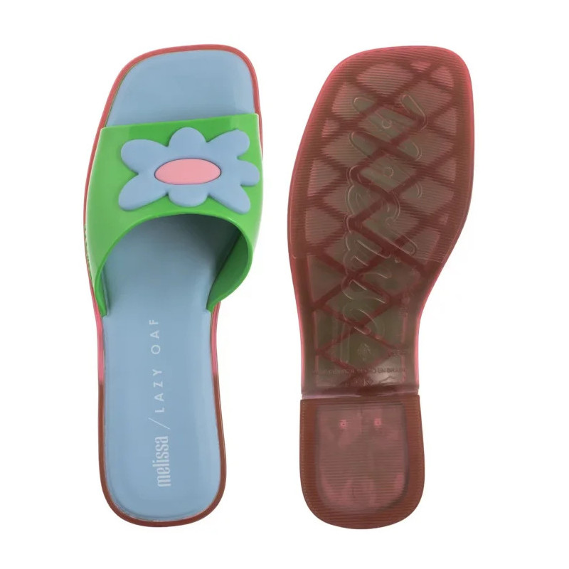 Melissa Shape+Lazy Oaf AD 33566/AA387 Pink/Green/Blue (ML364-b) Moteriški batai/šlepetės