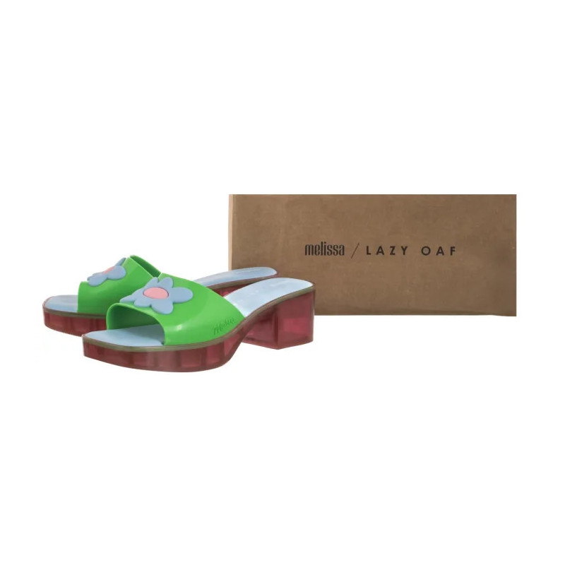 Melissa Shape+Lazy Oaf AD 33566/AA387 Pink/Green/Blue (ML364-b) Moteriški batai/šlepetės