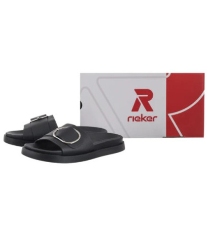 Rieker Czarne W1453-00 Black (RI273-a) Moteriški batai/šlepetės