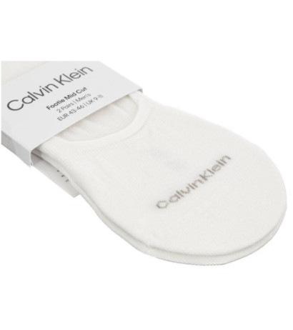 Calvin Klein Footie Mid Cut White 701218708 002 (CK319-b) kojinės