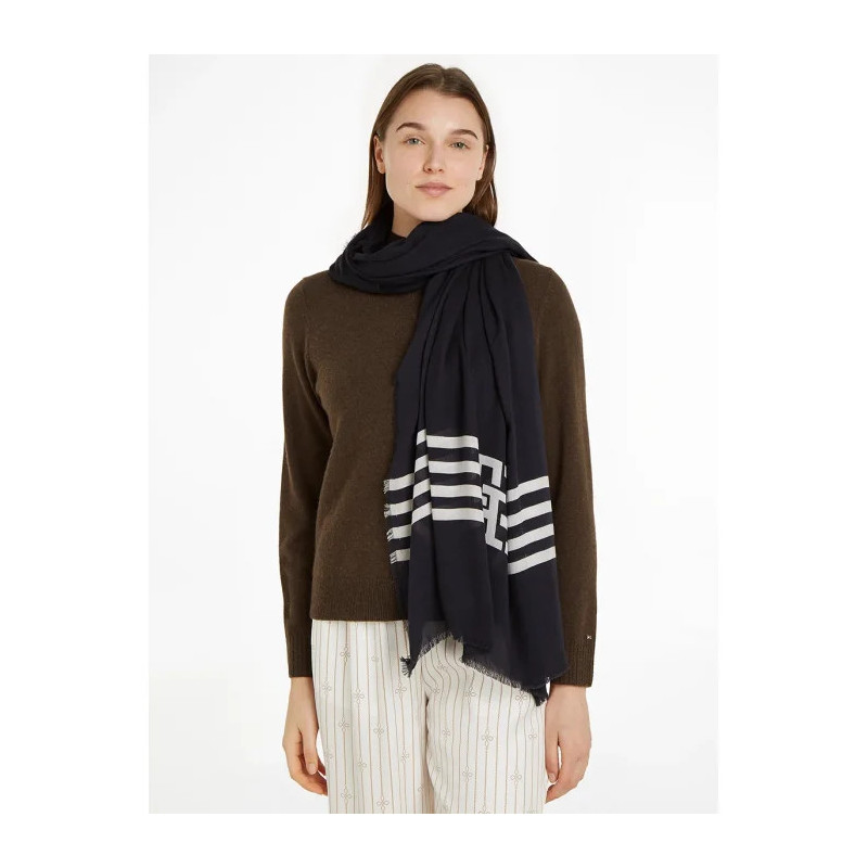 Tommy Hilfiger TH Naval Scarf AW0AW16644 DW6 (TH1187-a) aksesuaras