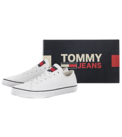 Tommy Hilfiger Tommy Jeans Mens Lace Vulc Ess White EM0EM01047 YBR (TH705-b) sportiniai bateliai 