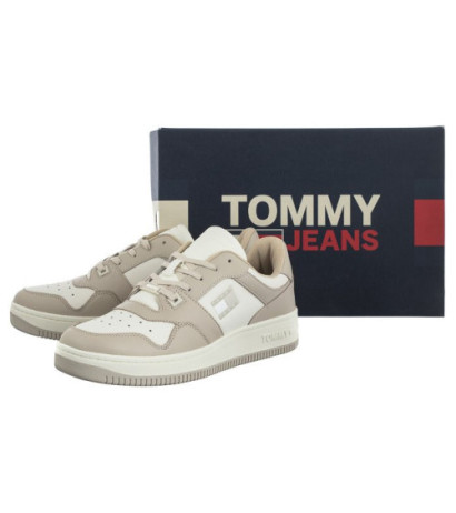 Tommy Hilfiger Tommy Jeans Basket Leather Classic Beige EM0EM01165 ACI (TH762-a) sportiniai bateliai