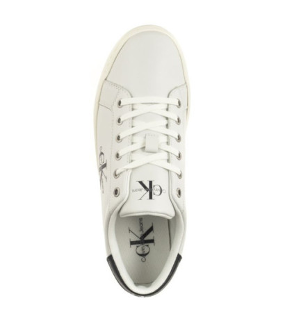 Calvin Klein Classic Cupsole Laceup Low Lth Bright White YM0YM00491 YAF (CK363-b) sportiniai bateliai