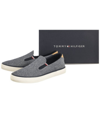 Tommy Hilfiger TH Hi Vulc Low Slipon Chambray Desert Sky FM0FM04947 DW5 (TH1030-a) sportiniai bateliai 