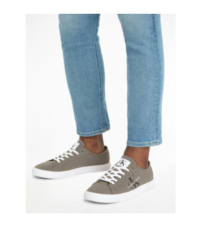 Calvin Klein Ess Vulcanized Low Laceup CS ML Dusty Olive/Bright White YM0YM00306 0IH (CK497-b) sportiniai bateliai 