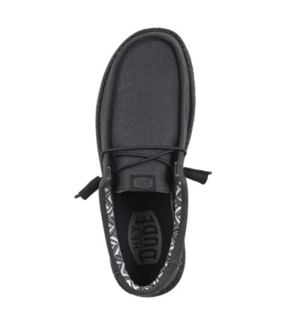 Hey Dude Wally Stretch Canvas Black 40700-060 (HY14-b) batai