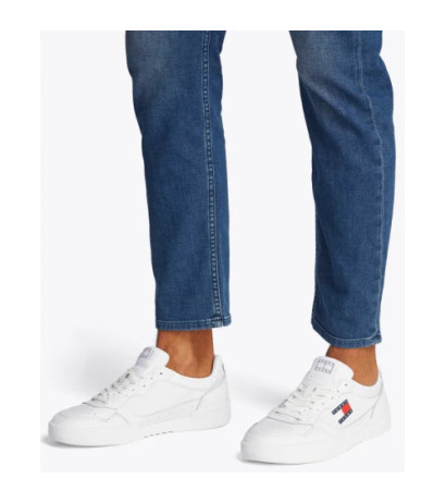 Tommy Hilfiger Tjm Cupsole Leather Ess White EM0EM01443 YBR (TH1169-b) sportiniai bateliai