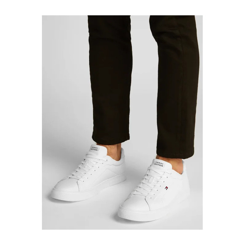 Tommy Hilfiger Icon Court Lth Flag Ess White FM0FM05317 YBS (TH1230-b) sportiniai bateliai