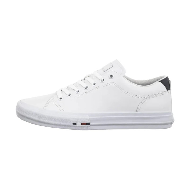 Tommy Hilfiger TH Hi Vulc Street Lth Patch White/Desert Sky FM0FM05312 0K5 (TH1326-a) sportiniai bateliai 
