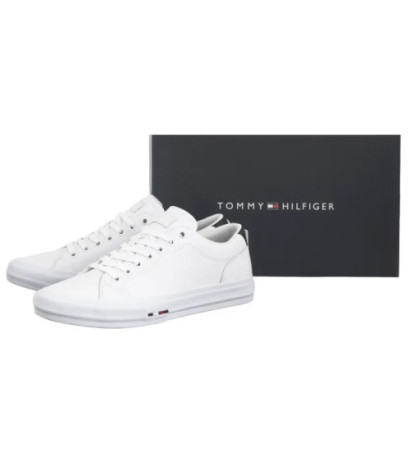 Tommy Hilfiger TH Hi Vulc Street Lth Patch White/Desert Sky FM0FM05312 0K5 (TH1326-a) sportiniai bateliai 