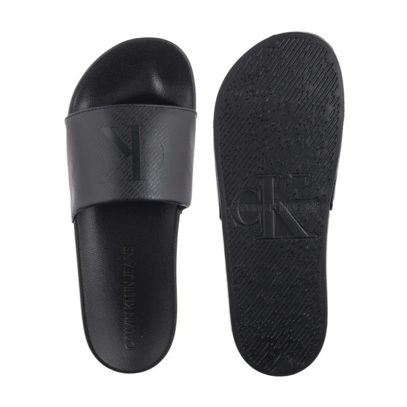Calvin Klein Slide Aop Print Triple Black YM0YM01269 0GJ (CK650-a) šlepetės