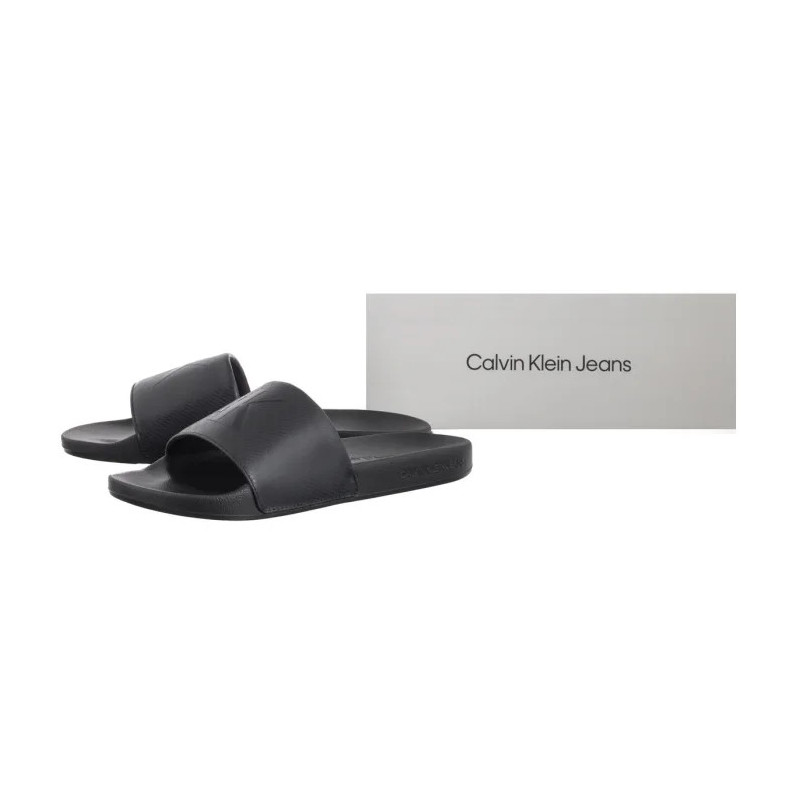 Calvin Klein Slide Aop Print Triple Black YM0YM01269 0GJ (CK650-a) šlepetės