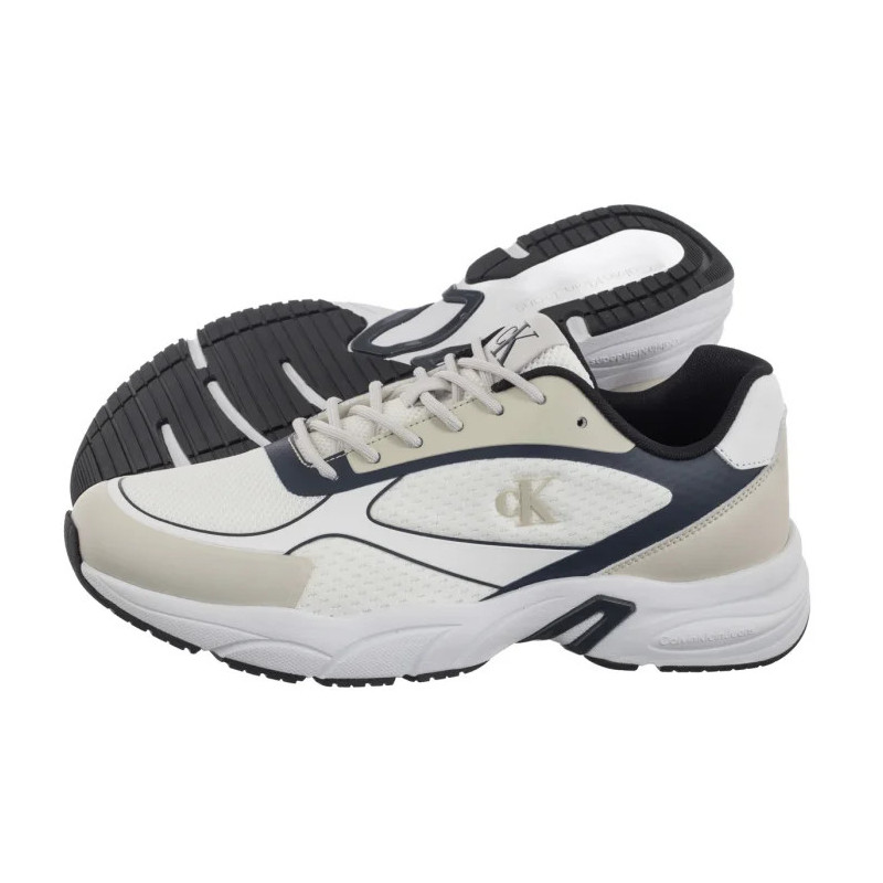 Calvin Klein Retro Tennis Low Knit Mix Bright White/Calvin Navy/Silver B YM0YM01310 0LD (CK655-a) sportiniai bateliai