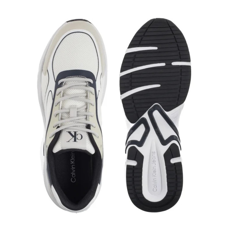 Calvin Klein Retro Tennis Low Knit Mix Bright White/Calvin Navy/Silver B YM0YM01310 0LD (CK655-a) sportiniai bateliai
