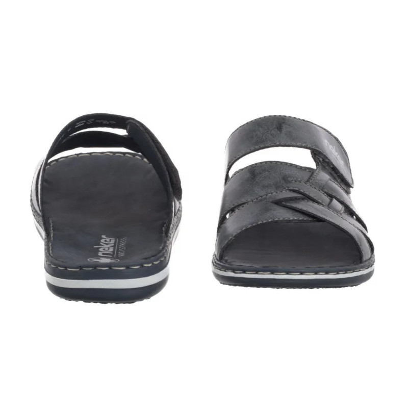 Rieker Granatowe 21073-14 Blue (RI271-a) šlepetės