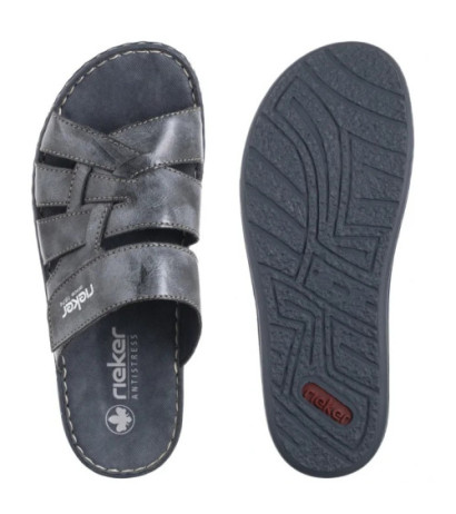 Rieker Granatowe 21073-14 Blue (RI271-a) šlepetės