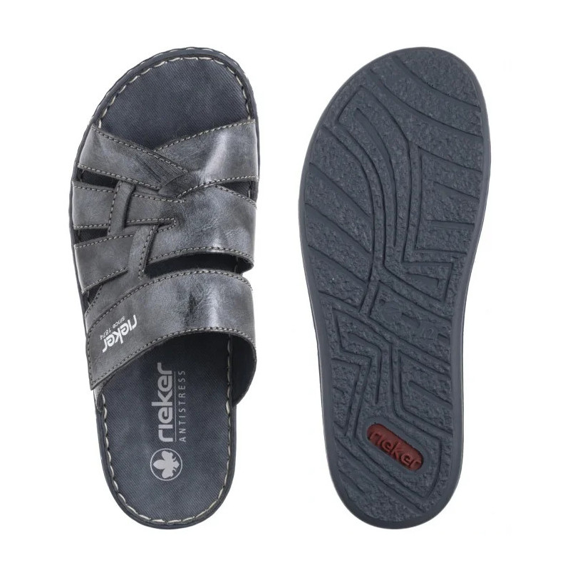 Rieker Granatowe 21073-14 Blue (RI271-a) šlepetės