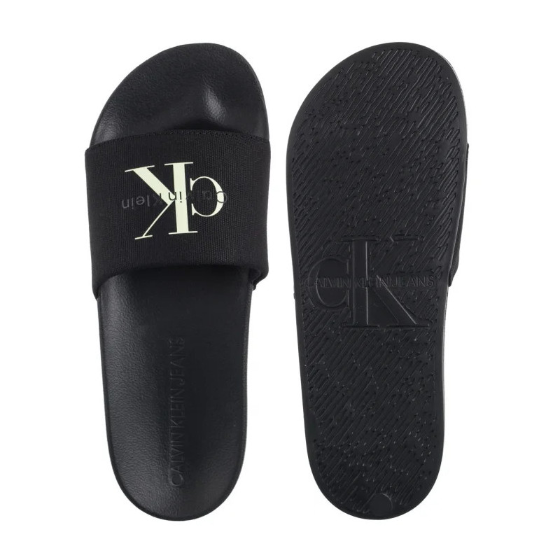 Calvin Klein Slide Monologo Cv Ck Black/White Jade YM0YM01367 01M (CK672-a) šlepetės