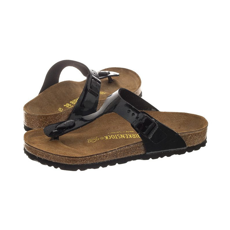 Birkenstock Gizeh Patent Black 043661 (BK5-c) šlepetės