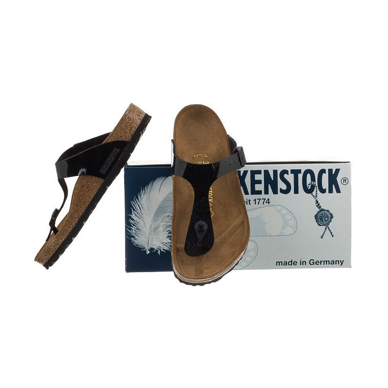 Birkenstock Gizeh Patent Black 043661 (BK5-c) šlepetės