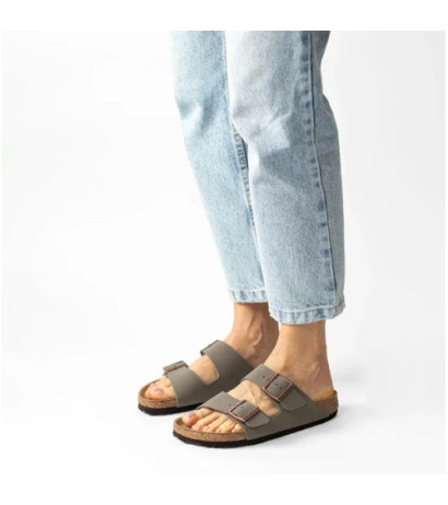 Birkenstock Arizona BF Nubuk Stone 151213 (BK19-b) Moteriški batai/šlepetės