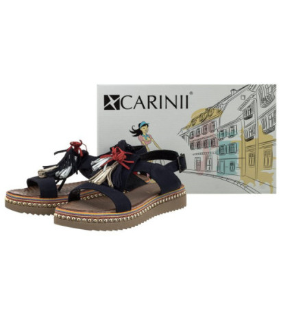 Carinii Granatowe B4425 (CI302-b) sandalai