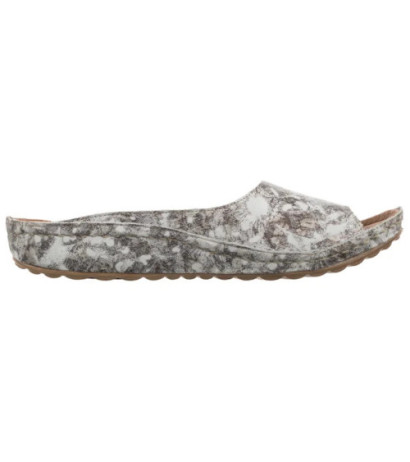 Maciejka Brązowe/Złote w Kwiaty 02628-46/00-1 (MA238-f) Moteriški batai/šlepetės