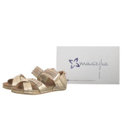 Maciejka Złote/Beżowe 03375-25/00-5 (MA351-i) sandalai