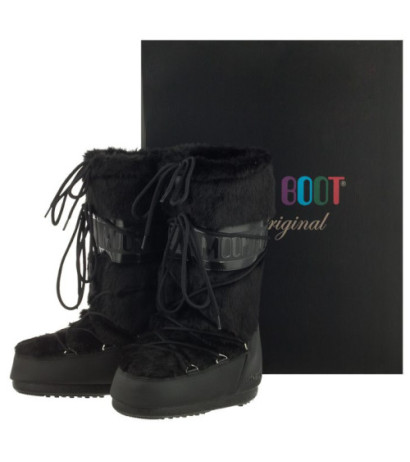 Moon Boot Icon Faux Fur Black 1408900 N001 (MB43-a) batai