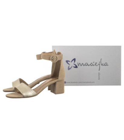 Maciejka Beżowe+Złoto 04141-51/00-5 (MA489-g) sandalai