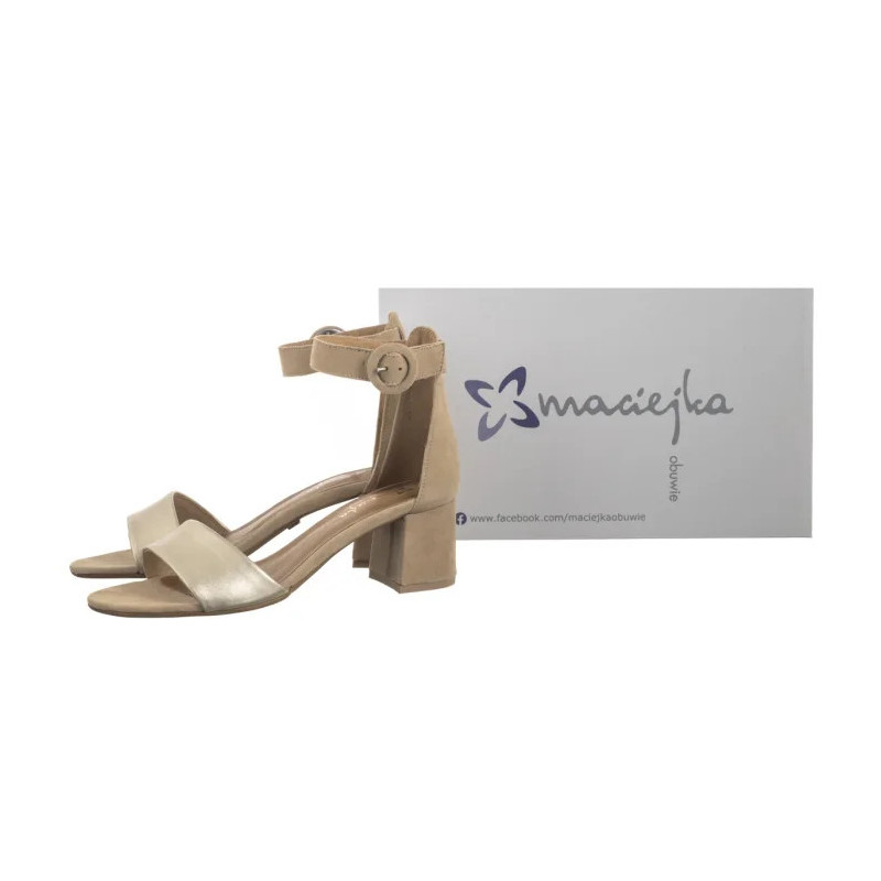 Maciejka Beżowe+Złoto 04141-51/00-5 (MA489-g) sandalai