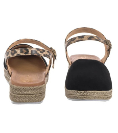 Maciejka Czarne w Panterkę 03065-20/00-5 (MA472-g) sandalai
