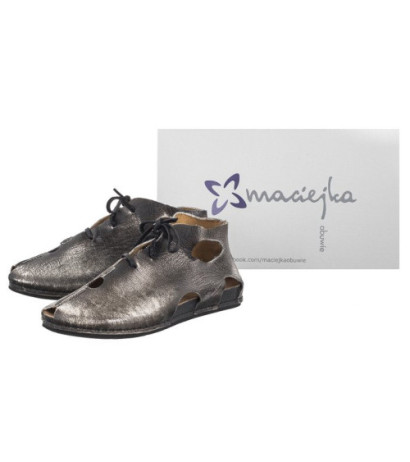 Maciejka Szare/Czarne 03426-03/00-0 (MA609-c) sandalai