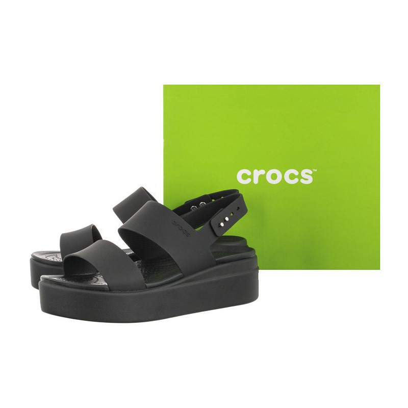 Crocs Brooklyn Low Wedge W Black 206453-060 (CR199-d) sandalai