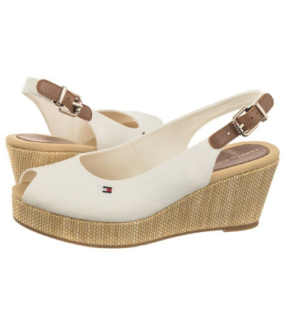 Tommy Hilfiger Iconic Elba Sling Back Wedge FW0FW04788 YBL Ecru (TH122-f) batai