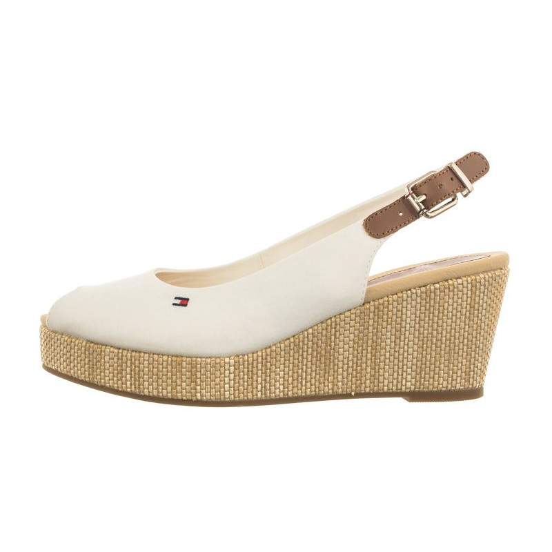 Tommy Hilfiger Iconic Elba Sling Back Wedge FW0FW04788 YBL Ecru (TH122-f) batai