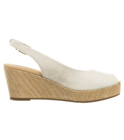 Tommy Hilfiger Iconic Elba Sling Back Wedge FW0FW04788 YBL Ecru (TH122-f) batai