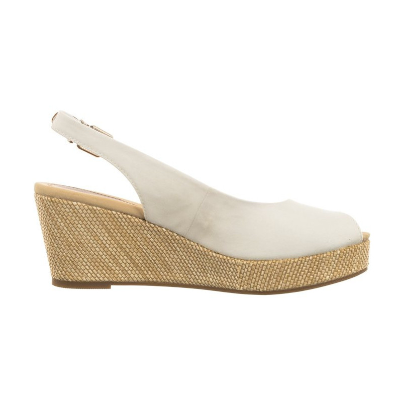 Tommy Hilfiger Iconic Elba Sling Back Wedge FW0FW04788 YBL Ecru (TH122-f) batai