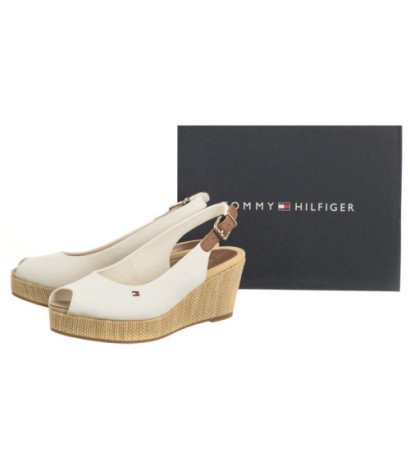 Tommy Hilfiger Iconic Elba Sling Back Wedge FW0FW04788 YBL Ecru (TH122-f) batai