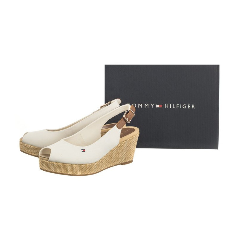 Tommy Hilfiger Iconic Elba Sling Back Wedge FW0FW04788 YBL Ecru (TH122-f) batai